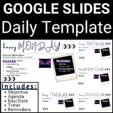 Daily Classroom Google Slides Template | Agenda | High Sch