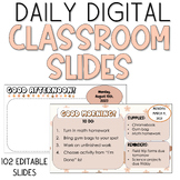 Daily Agenda Slide Templates | Digital Editable Morning Sl