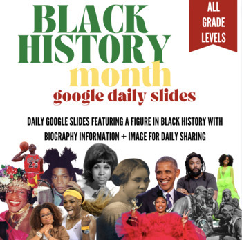 Preview of Daily Classroom Slide for Agenda/Planner + Homework | Black History Month