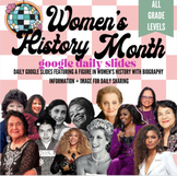Daily Classroom Slide for Agenda/Planner + Homework | Women's History Month