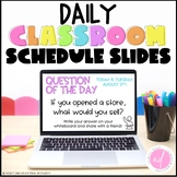 Daily Classroom Slides - Editable Subject Google Slides Te