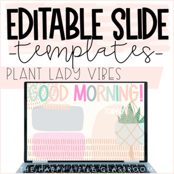 Preview of Daily Classroom Slides - Plant-themed Classroom - Morning Slides & More