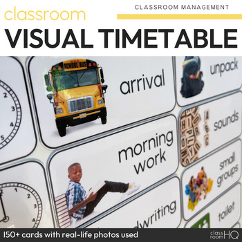 Preview of Daily Classroom Visual Schedule Cards | Visual Timetable - Easy To Edit