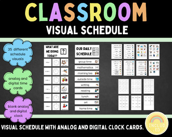Daily Classroom Visual Timetable | Class Schedule Cards | Special Education