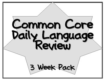 Preview of Daily Common Core Language Review