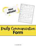 Editable Daily Communication Form