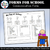 Daily Communication Form-My Day at School
