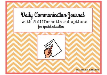 Preview of Daily Communication Journal/ Behavior Reflection for Special Education