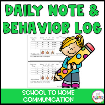 Preview of Daily Communication Log School to Home