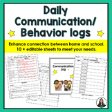 Daily Communication Log - Behavior Log (Editable)