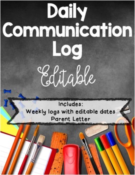 Preview of Daily Communication & Behavior Log *Editable*