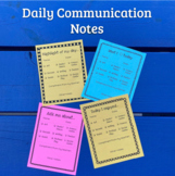 Daily Communication Notes for Pre-K, Preschool, and Kindergarten