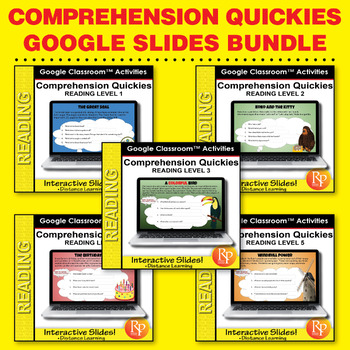 Preview of Comprehension Quickies: Differentiation Leveled Reading BUNDLE Google Activities
