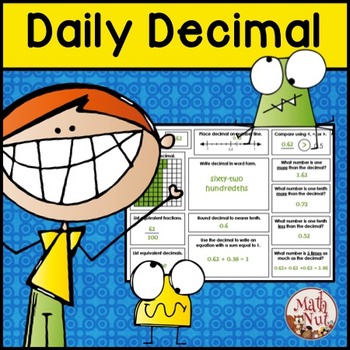 Preview of Daily Decimal Practice: Place Value "Common Core"