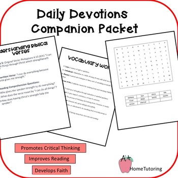 Preview of Daily Devotions Companion Packet for Children