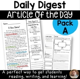 Daily Digest: Article of the Day for Grades 3/4- Pack A