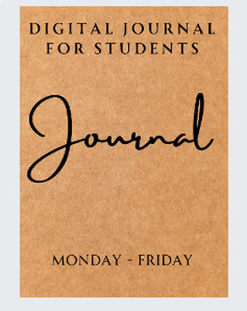 Preview of Daily Digital Journal for Students