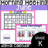 Daily Digital June Morning Meeting & Calendar Google Slide