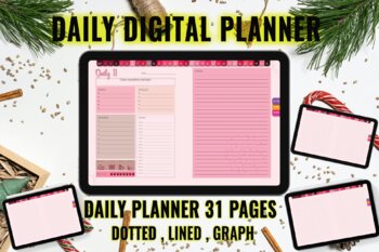 Preview of Daily Digital Planner With hyperlinks for easy access to organize your