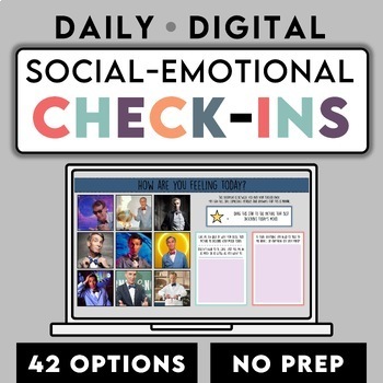 Preview of Daily Digital Social-Emotional SEL Check In Pages | Google | How Are You Doing?