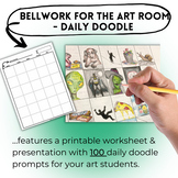 Daily Doodle Art Bellwork with Printable worksheet & 100 prompts