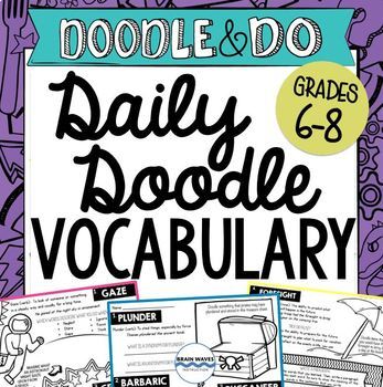 Preview of Daily Vocabulary – Vocab Activities, Worksheets, Doodles for an Entire Year!