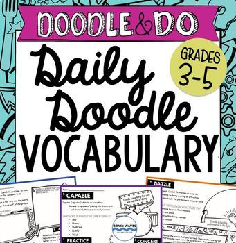 Preview of Daily Doodle Vocabulary - Vocabulary Warm - Ups and Writing All Year Long!