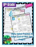 Daily Dose of 8th Grade Math Spiral Review | EOY Test Prep