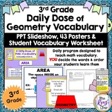 Daily Dose of GEOMETRY Math Vocabulary Slideshow & Word Wa