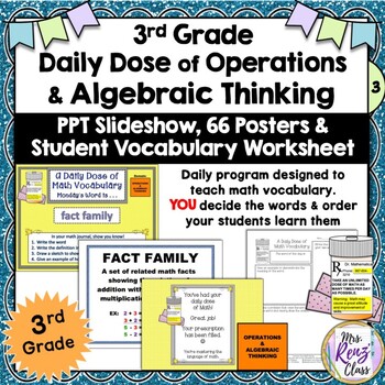 Preview of Daily Dose of OPERATIONS & ALGEBRAIC THINKING Slideshows & Word Wall