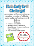 Daily Drill Math Challenge! Self-Paced Program