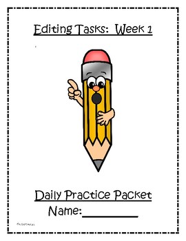 Preview of FSA and PARCC Practice with Daily Editing:  Week 1