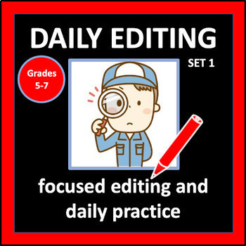 Preview of Daily Editing Set 1 - editing practice for Grades 5-7