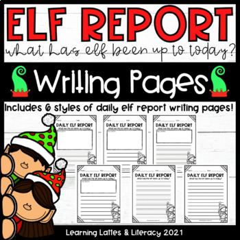 Preview of Daily Elf Report $1 DEAL Writing Activity Elf Shelf Winter Christmas Holiday