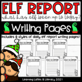 Daily Elf Report $1 DEAL Writing Activity Elf Shelf Winter