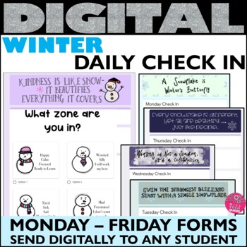 Preview of Daily Emotional Check In WINTER Social Emotional Learning Activities SEL Snowman