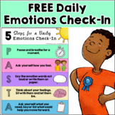 Daily Emotions Check-in Poster PASTA | SEL Calm-Down & Min