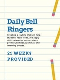 Daily English Bell Ringers (2 weeks included)