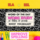 6th Grade Common Core ELA Bell Ringers| Vocabulary| Letter
