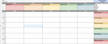 Preview of Daily Excel Planner:  Counselors, School Psychologists, Behavior Specialists