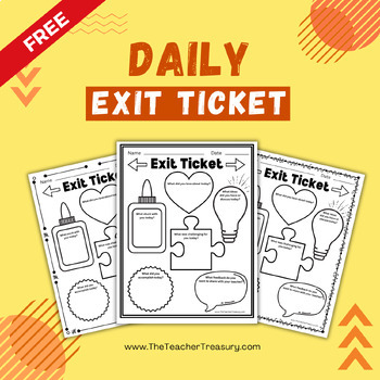 Preview of Daily Exit Ticket - A Worksheet for Reflection and Feedback | FREE | PRINTABLE