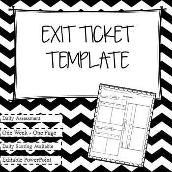 exit ticket template teaching resources teachers pay teachers