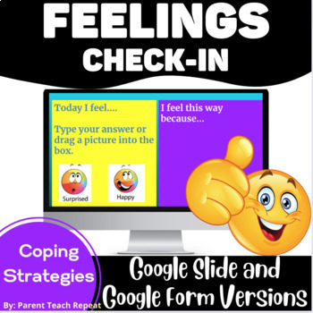 Preview of Daily Feelings Check In For Social Emotional Learning | Digital | Back to School