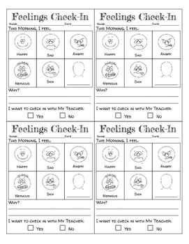 Daily Feelings Check-In Form by Darcy McGuckin | TpT