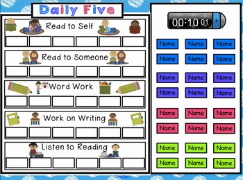 Preview of Daily Five Assignments Interactive Smartboard