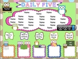 Daily Five Owl Themed Assignments Interactive Smartboard