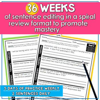 Daily oral language 5th grade sentences