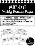 Daily Fix It Sentences For the Whole Year