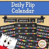 Daily Flip Calendar 2022 to 2051 Chalk Pencils Theme
