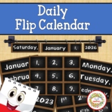 Daily Flip Calendar 2022 to 2051 Chalkboard Theme